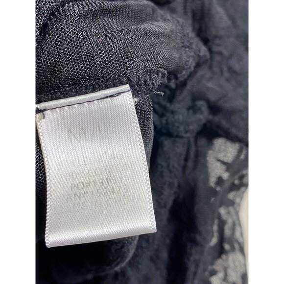 Hers & Mine Black Lace Kimono Long Cardigan Size M/L Sheer Mesh Grunge Gothic - Picture 4 of 15